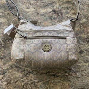 Giani Bernini Circle Signature Lurex Vinyl Hobo